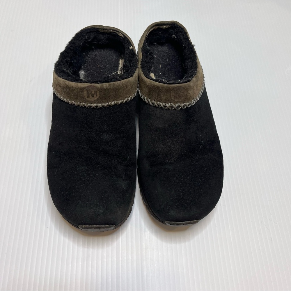 Merrell Suede Sherpa Slip on clog slippers